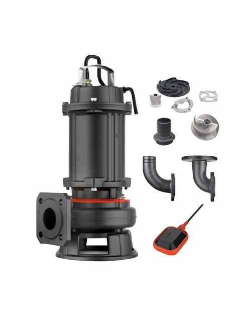 LEO 50WQD10-7-0.75TM υποβρύχια αντλία - 1 hp DN50 - 2'' 220 Volt - λυμάτων βαρέως τύπου με κοπτήρα και φλοτέρ