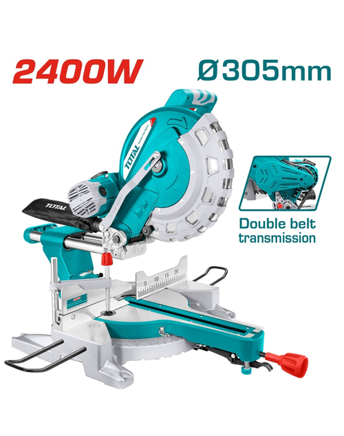 Φαλτσοπρίονο ξύλου ηλεκτρικό RADIAL - TOTAL TS42183057 - 2.400W / Φ – 305