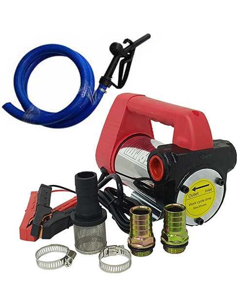 Αντλία μεταφοράς πετρελαίου 12volt με σωλήνα + πιστόλι