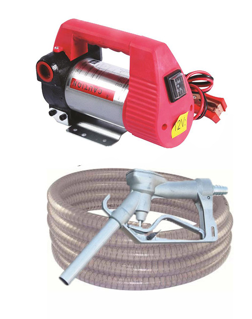 Αντλία πετρελαίου 12volt σετ πιστόλι με λάστιχο 4 μέτρων και φίλτρο