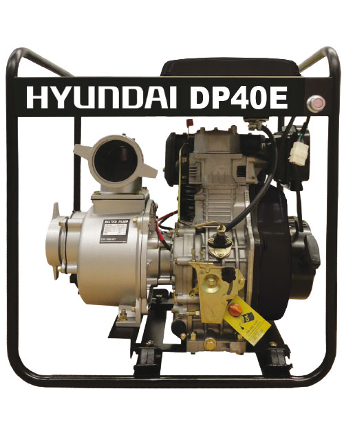 HYUNDAI DP40E αντλητικό πετρελαίου 10 hp με μίζα και μπαταρία, 4''-4''