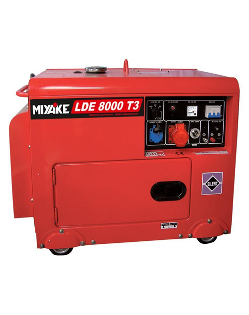 Γεννήτρια πετρελαίου - MIYAKE LDE 8000T3 - 8,0 KVA - AVR - με μίζα, μπαταρία και τροχούς