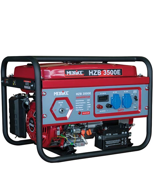 Γεννήτρια βενζινοκίνητη τετράχρονη σταθερή Miyake HZB 3500 ATS - 2,2 KVA - 220 Volt -7 hp 2000 Watt με AVR με ΜΙΖΑ