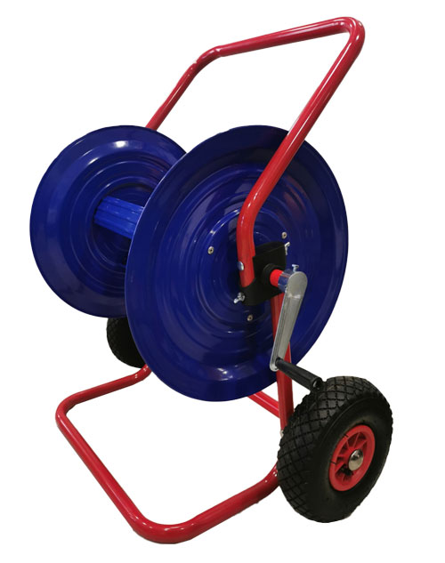 Ανέμη τροχήλατη μεταλλική Β.Τ. 50 μέτρα Ιταλίας με ΦΟΥΣΚΩΤΟΥΣ τροχούς