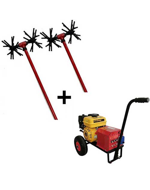 Σετ 2 ελαιοραβδιστικών αχινών MSR 32 ΜΙΝΩΣ ΣΙΚ με δυναμό INTERPOWER 70 Α 6,5 hp