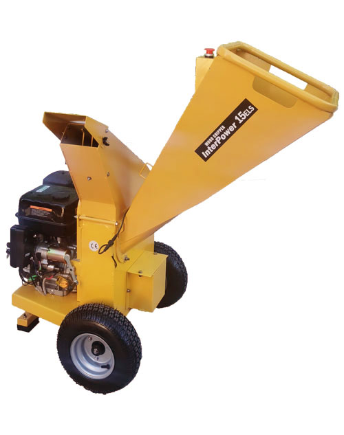 Θρυμματιστής κλαδιών βενζίνης Interpower 15HP ΜΕ ΜΙΖΑ - 3 μαχαίρια σε δίσκο